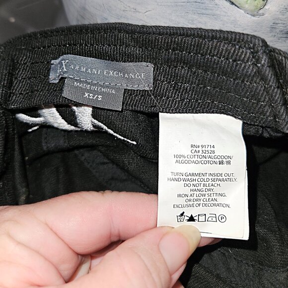 Armani Exchange Unisex Black Painter's Cap ~ XS/S ~ NWOT - Picture 5 of 5